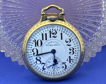 Reloj de bolsillo Hamilton 992B Railroad de 1948: esfera Monty, caja BOC GF
