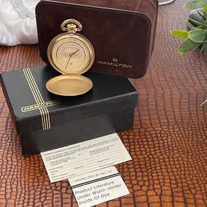 NICE Hamilton Dupont 9274 Swiss Pocket Watch 16s 17j 14K Gold EP w/Hamilton Box!