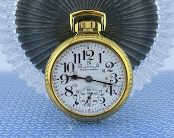 1957 Hamilton 992B Mony 24hr dial  Housed in a Mainliner Display Case
