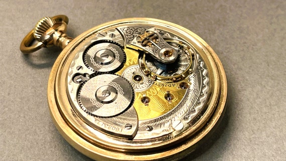 Waltham P.S. Bartlett Pocket Watch 2-Tone Movemen… - image 2