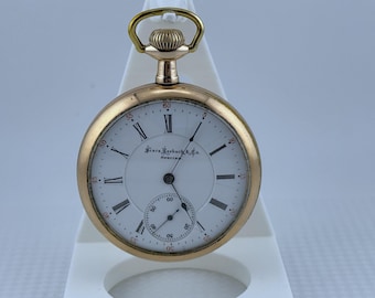 Illinois 16s Pocket Watch: Sears Roebuck Special, 15 Jewel, 3-Finger Bridge, Dueber GF Case