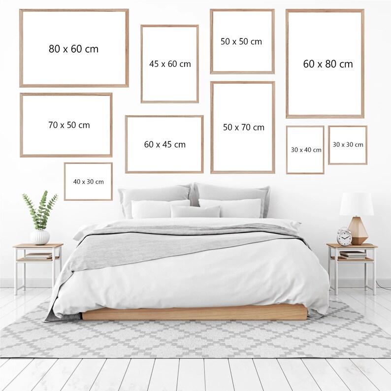 Solid Wood Frame oak Wood Sizes 20x30 20x40 30x40 Etsy