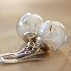 925 silver dandelion earrings, make a wish, gift