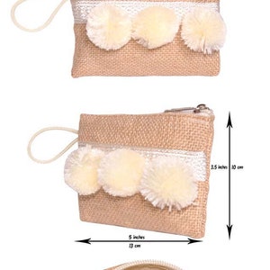 GEVULDE GEVULDE Marokkaanse poef poefleer, vulling voetenbankhoes, handgemaakt, stoel, kinderkamer, poef, rond, inzetstuk, boho, natuurlijk, paar Pom Pom Mini Purse