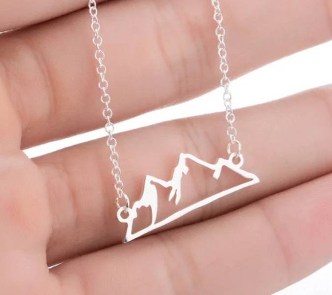 Mountain Necklace, Adventure Necklace Pendant, Mountain Charm