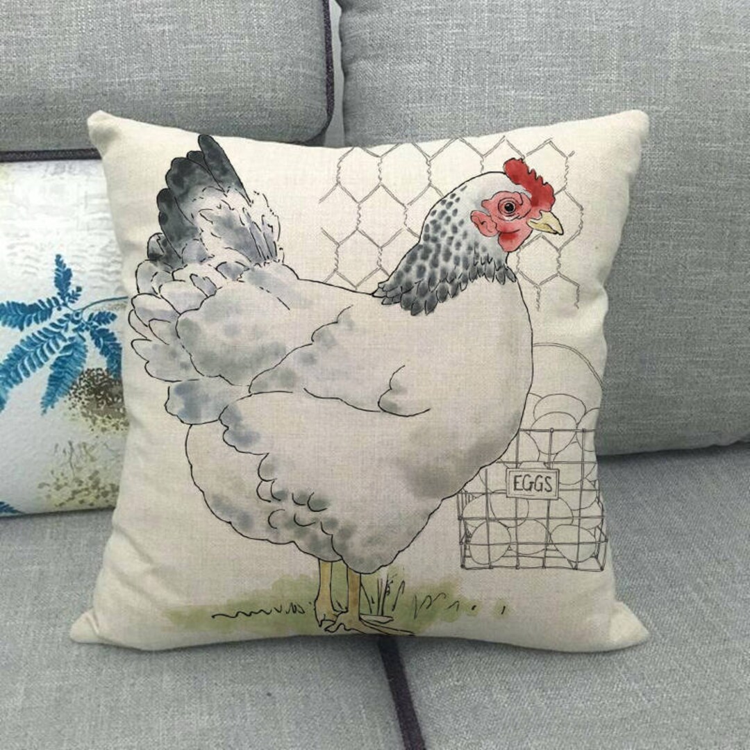 Rooster Pillow Covers Rooster Decor Rooster Kitchen Decor Etsy