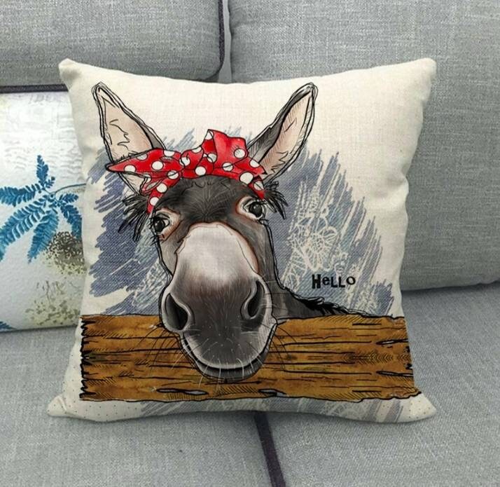 Donkey Pillow Etsy