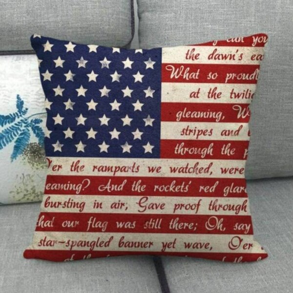 Throw pillow cover, holiday decor, home decor, USA patriotic decor, accent pillow. SALE