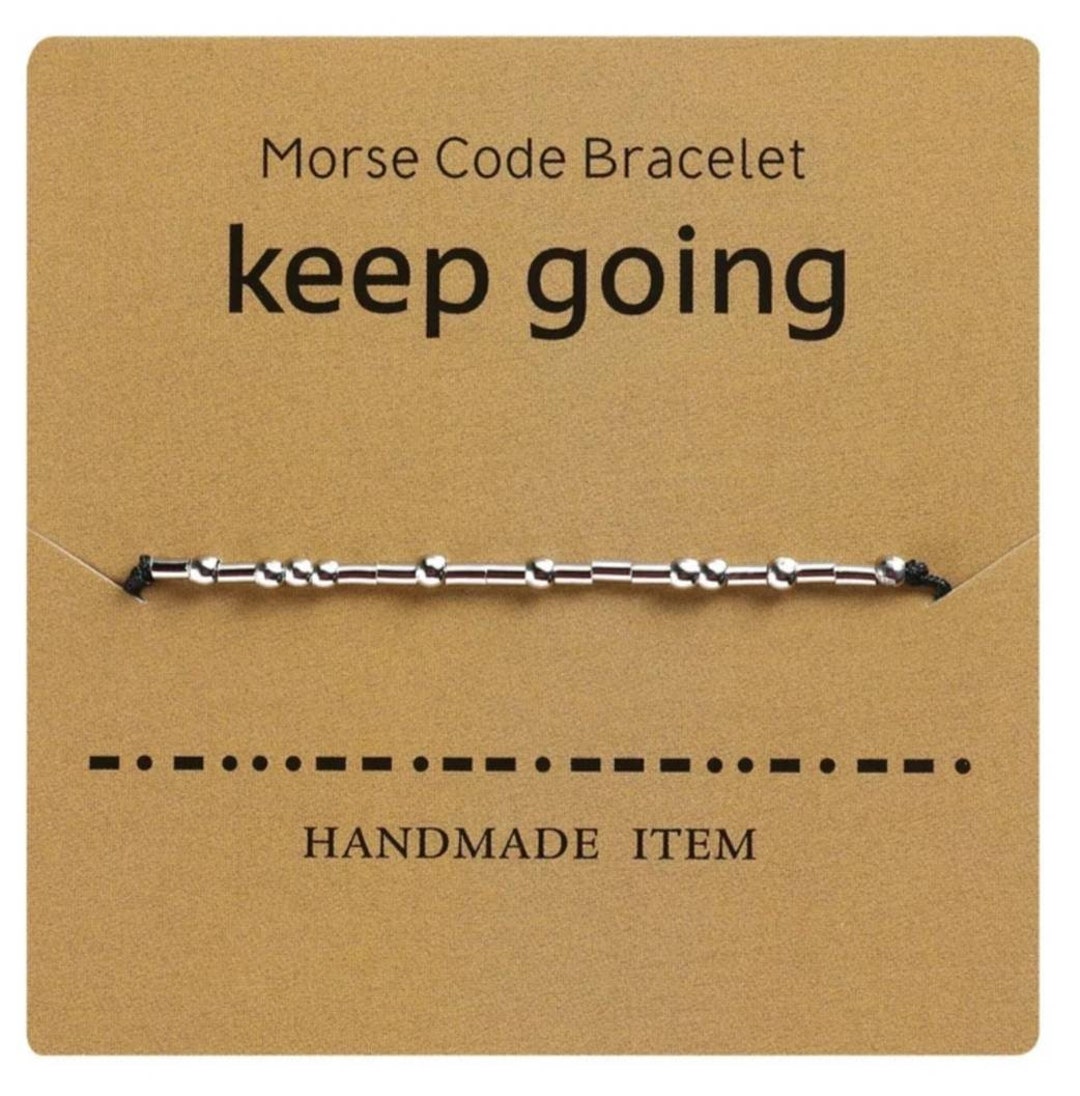 Morse Code Bracelet Beaded Bracelets Support Jewelry - Etsy