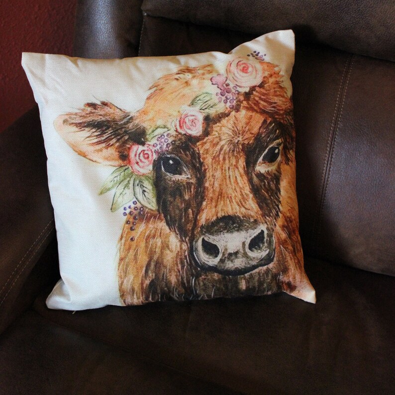 Cow pillow cover Farmhouse decor farmhouse pillows farm Etsy