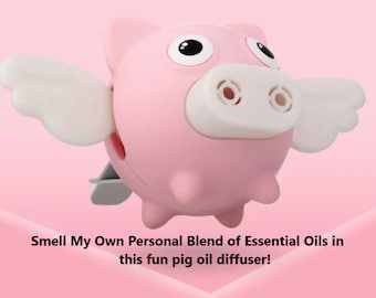 Pig decor, Essential oil,  Aromatherapy automobile diffuser,  pig lovers gifts! FUN- Farmhouse -Automobile  Essentail Oil- Air Freshner