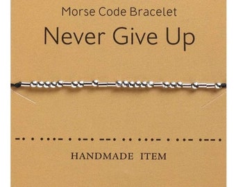 Morse code bracelet, beaded bracelets, support jewelry, emotional support bracelets, friendship bracelet, gifts for women