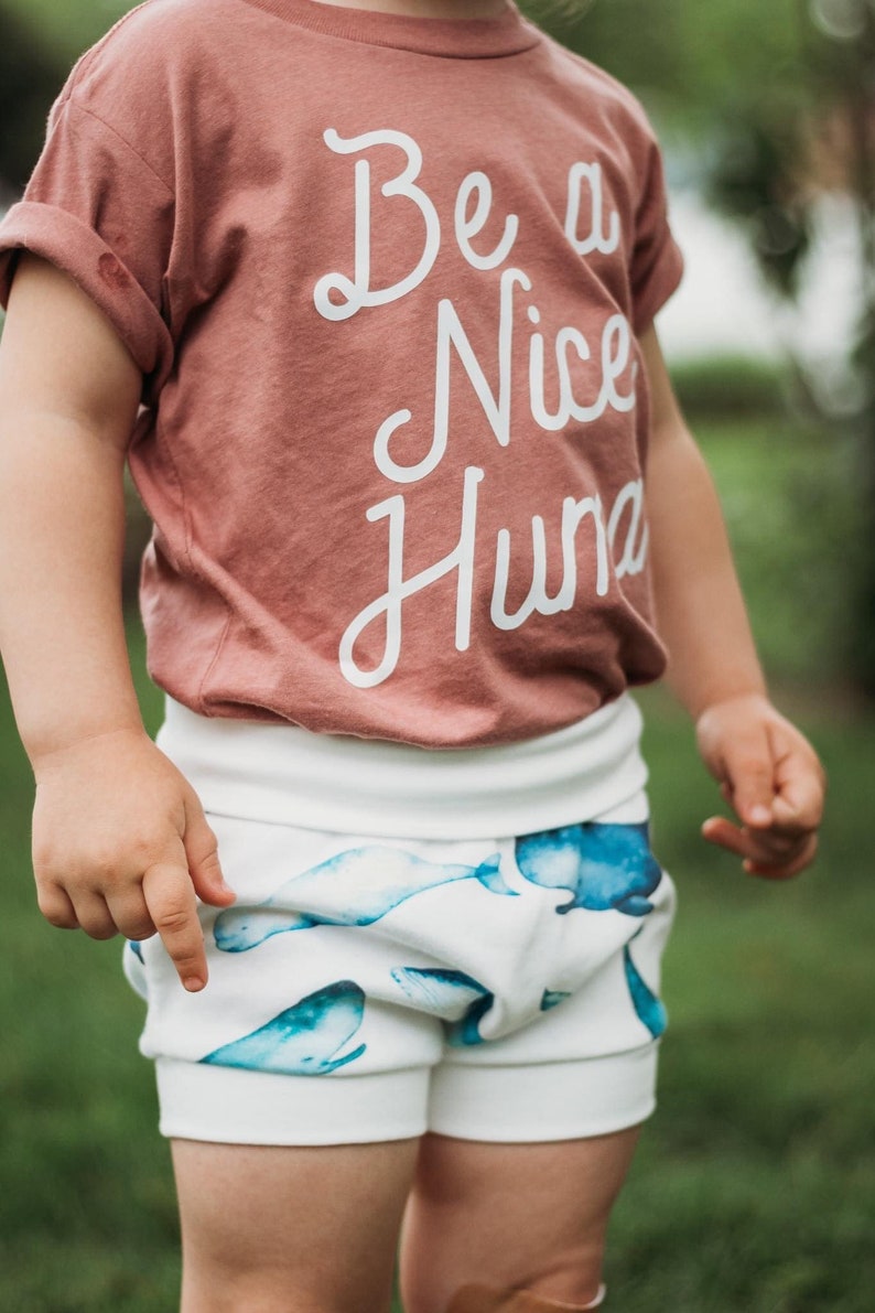 Baby Toddler and Kids Shorts Bummies Whale Bloomers Watercolor Whales Shorties Beach Shorts Nautical Bummies