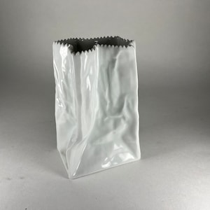 Vase Paper Bag par Tapio Wirkkala pour Rosenthal,1970s