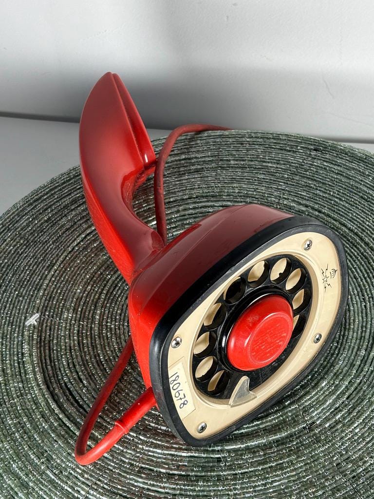 Téléphone Cobra Ericsson - Ericofon Bleu - Suède 1970 - Parfait état