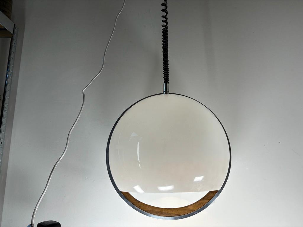 Lampadaire Space Age en Chrome Blanc de Cosack, Allemagne, 1970s en