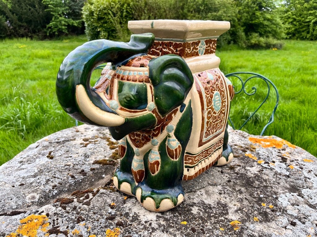 Pier 1 elephant garden stool online