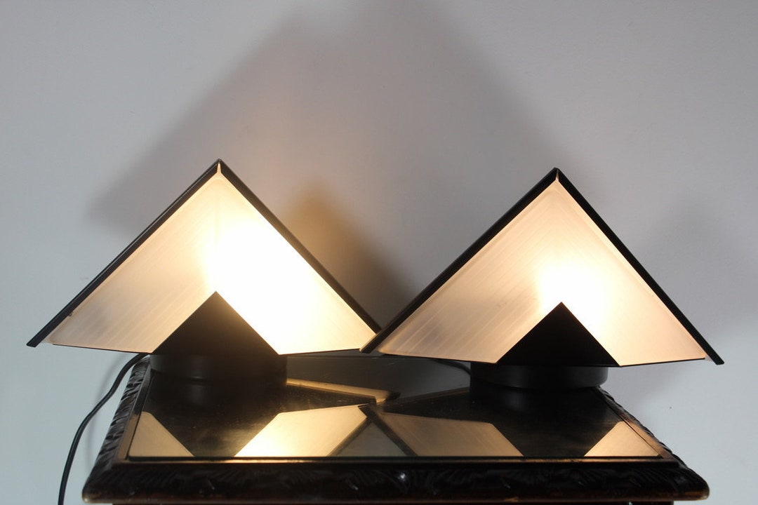 Vintage German Pyramid Lamp 1980 X2 - Etsy