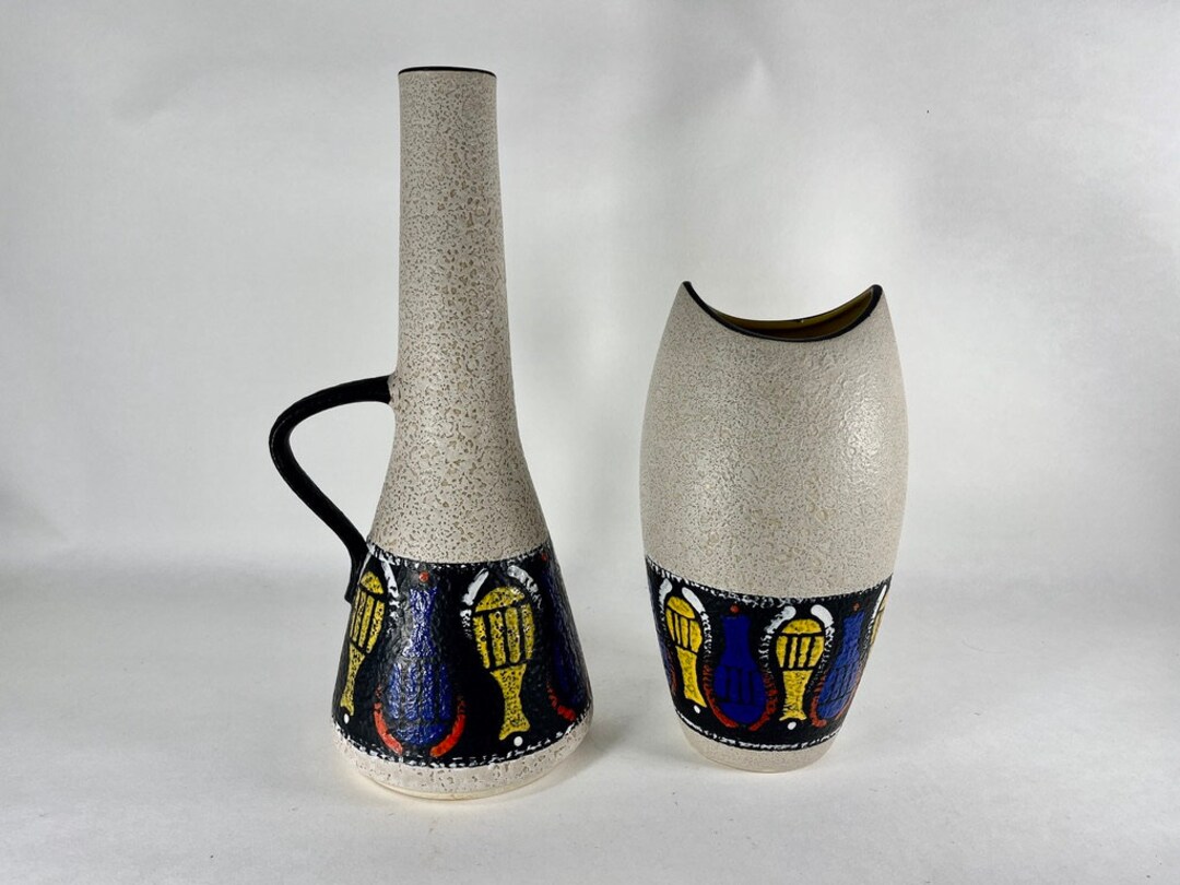 Vase (x2) West Germany Fat Lava Dümler&breiden 1960 - Etsy
