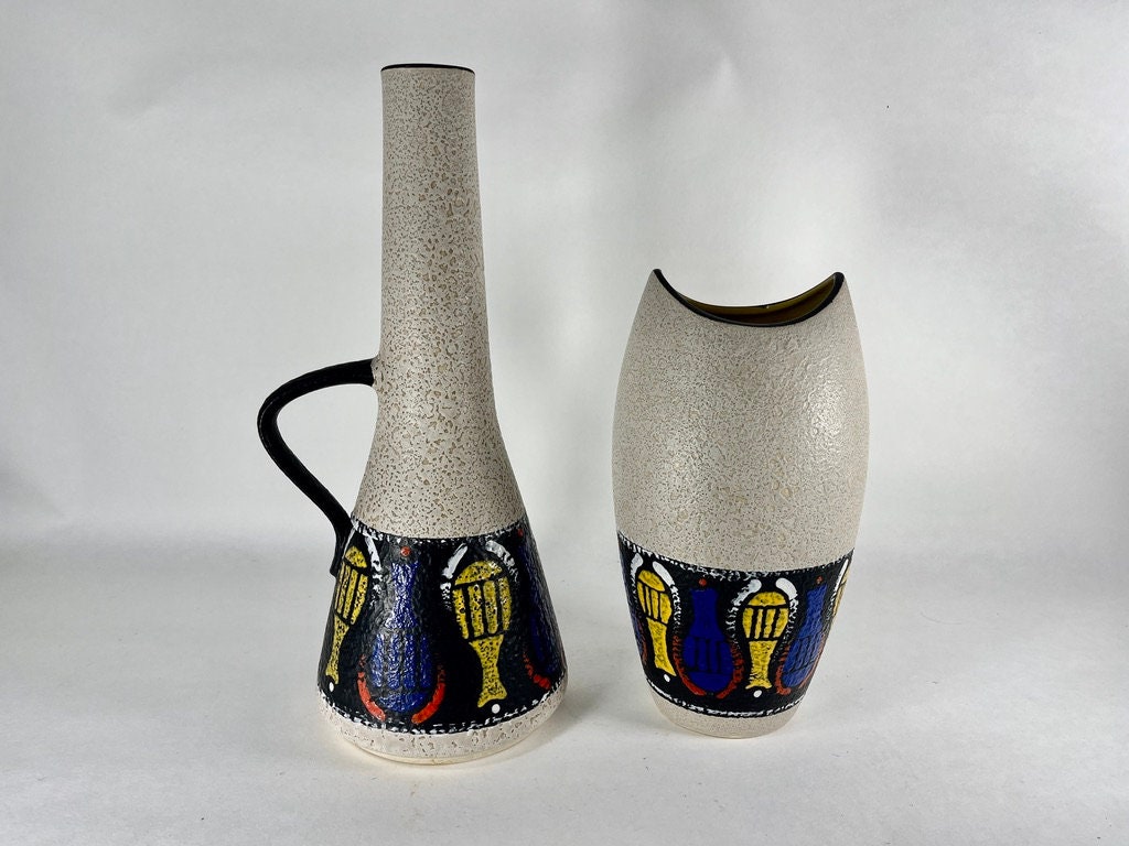 1960年代 Dümler＆Breiden fatlava XLsize Vase (x2) West