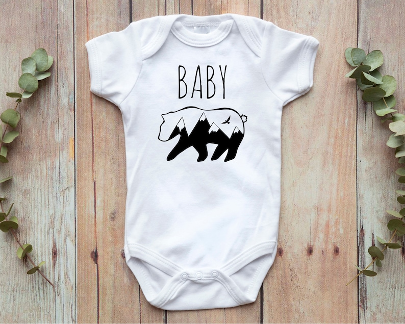 Baby Bear Onesie Boho Baby Gift Outdoors Baby Onesie Sibling Gifts Infant Bodysuit Baby Bear Infant Onesie Boho Baby Onesie