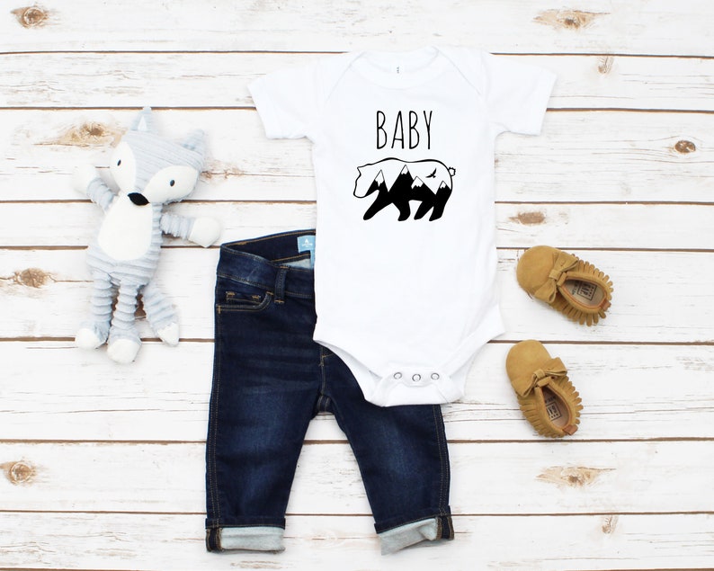 Baby Bear Onesie Boho Baby Gift Outdoors Baby Onesie Sibling Gifts Infant Bodysuit Baby Bear Infant Onesie Boho Baby Onesie