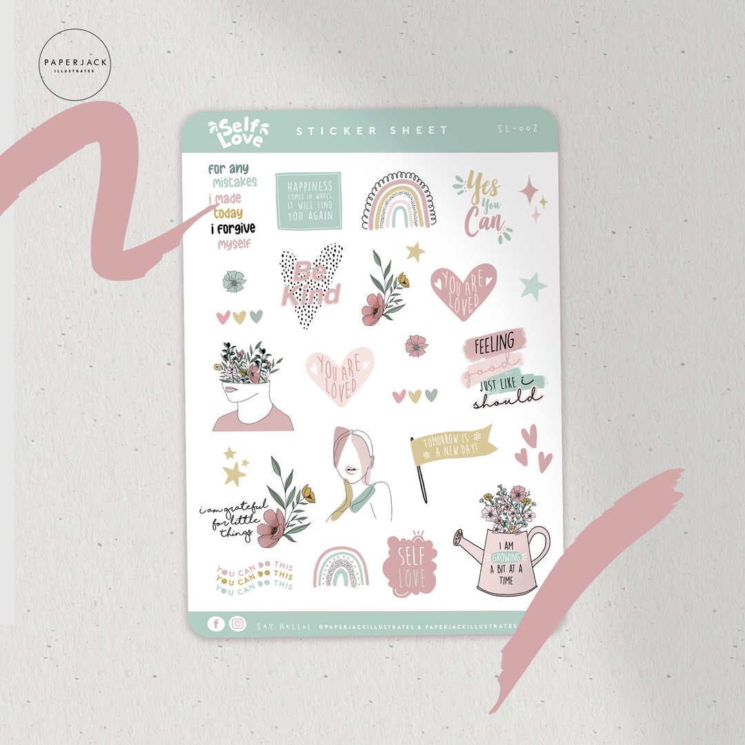 Positive Affirmation Stickers Self Love Planner Sticker - Etsy UK