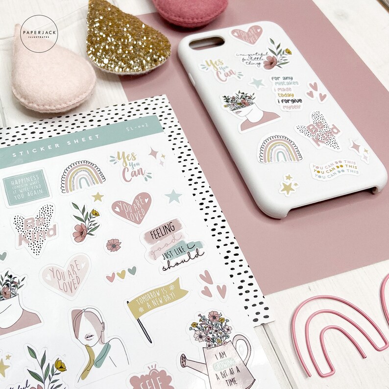positive affirmation stickers self love planner sticker etsy