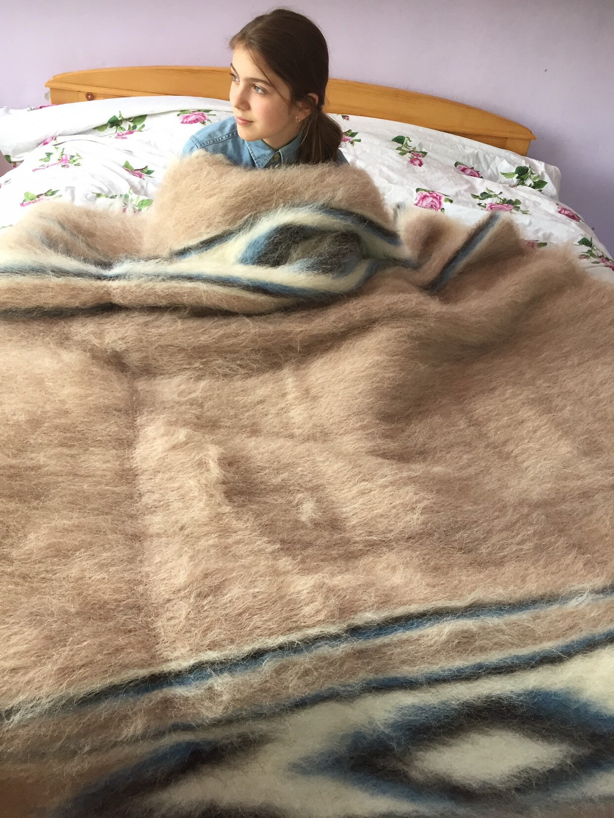 Wool Blanket King Size Carpet Natural Coverage Beige Queen Etsy Australia