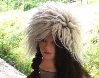 Gorro negro unisex tejido/gorro de invierno blanco/ropa étnica hutzul/regalos de Navidad/gorro de lana