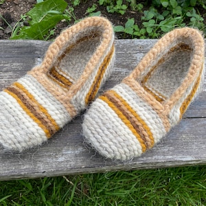 Wool slippers/Natural gray slippers/Warm room slippers