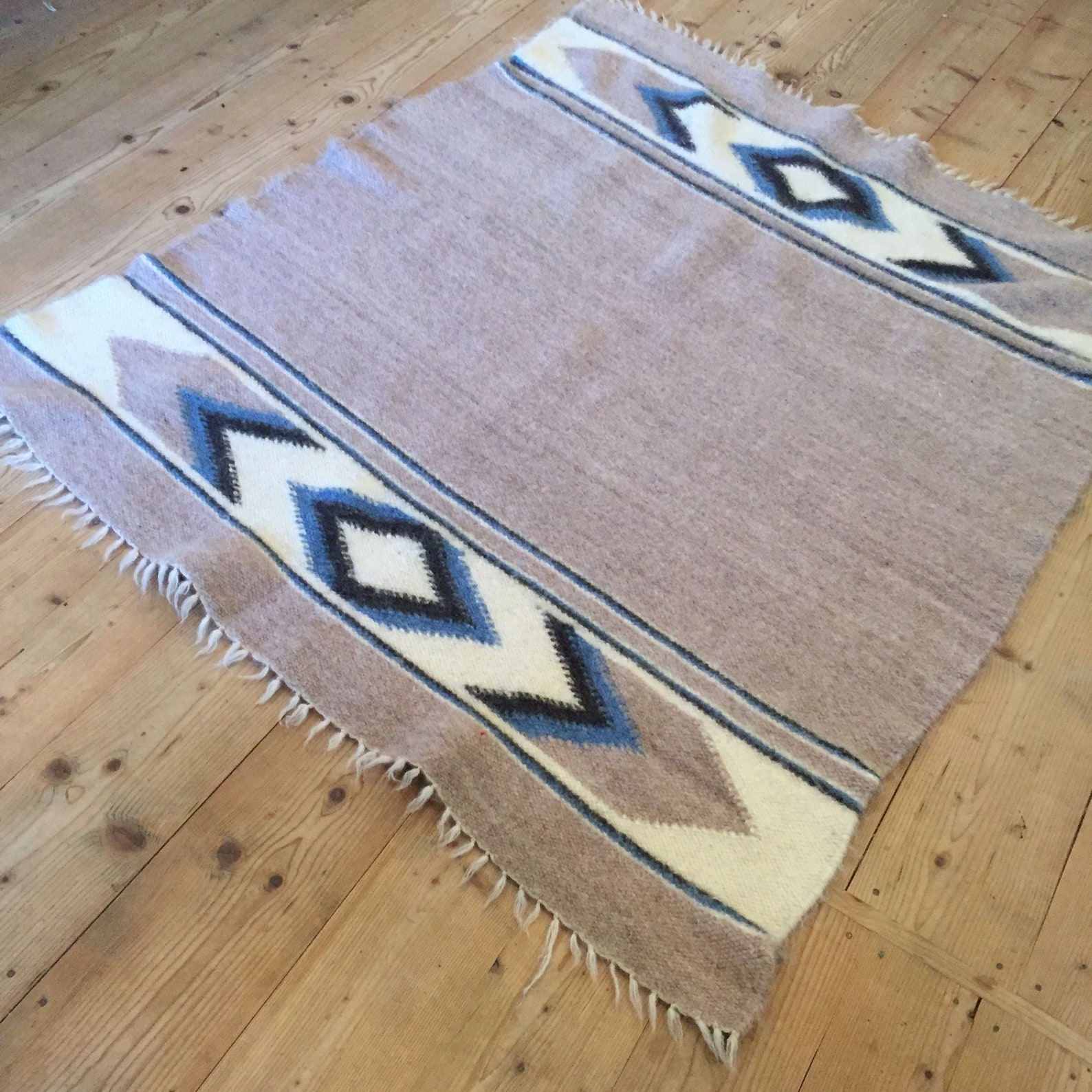 Wool Blanket King Size Carpet Natural Coverage Beige Queen Etsy