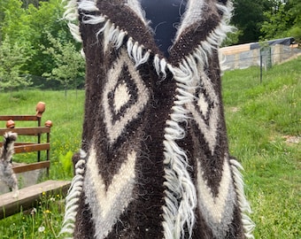 Made in Ukraine Woven natural wool vest