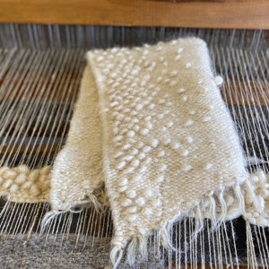 Natural Woolen hood/Ivory wool hood/Hand woven wool hood/Warm organic wool hood/Different color wool hood