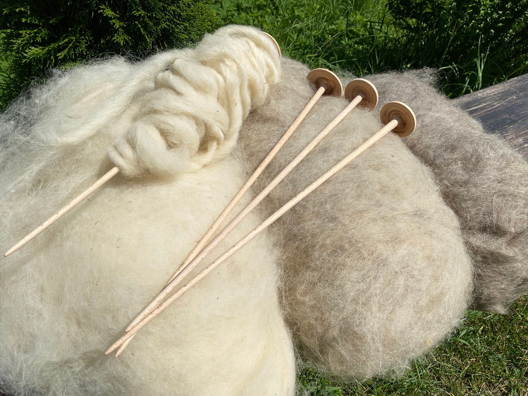Made in Ukraine Wooden Spindle/knitting Needles /hand Spinning/wooden Skewers/hand Knitting