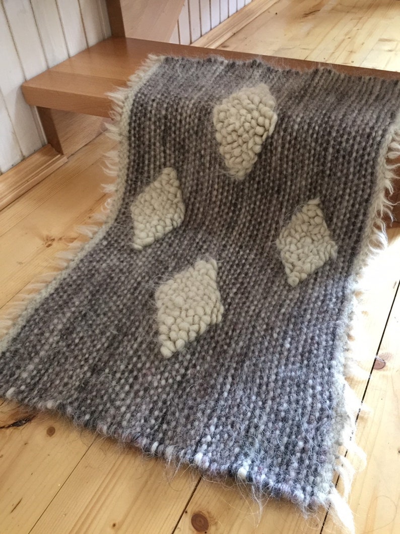 Woven Organic Rug/gray Rag Rug/pet Little Mat/hand Woven Throw - Etsy