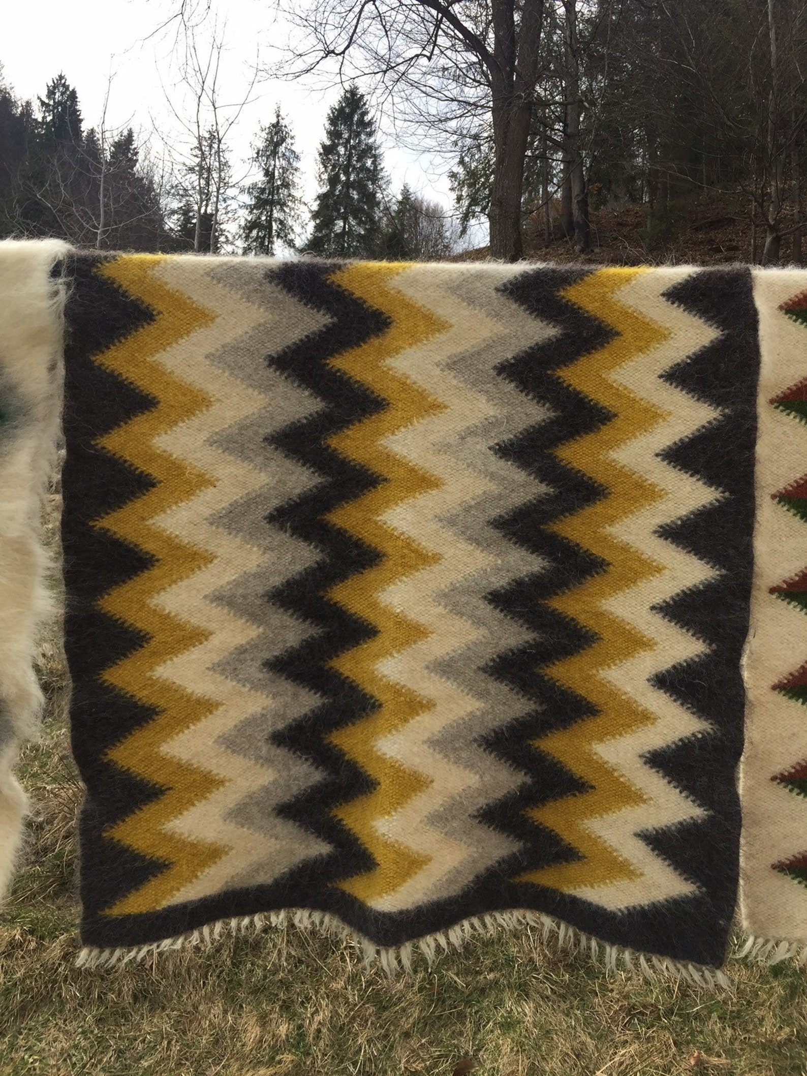 Warm Wool Blanket From Ukraine Throw the Blanket on the Bed Etsy
