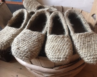 Chaussons écologiques/chaussons de massage thérapeutique/chaussons bio/chaussons pour chambre chaude/Cadeau de Noël/chaussons pour hommes en laine/chaussons tricotés à la main