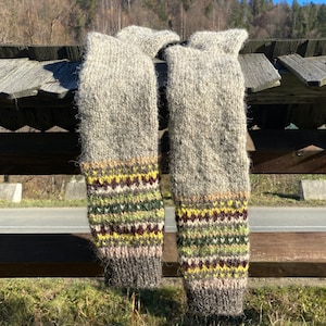 Long hand knitting wool socks