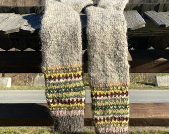 Long hand knitting wool socks