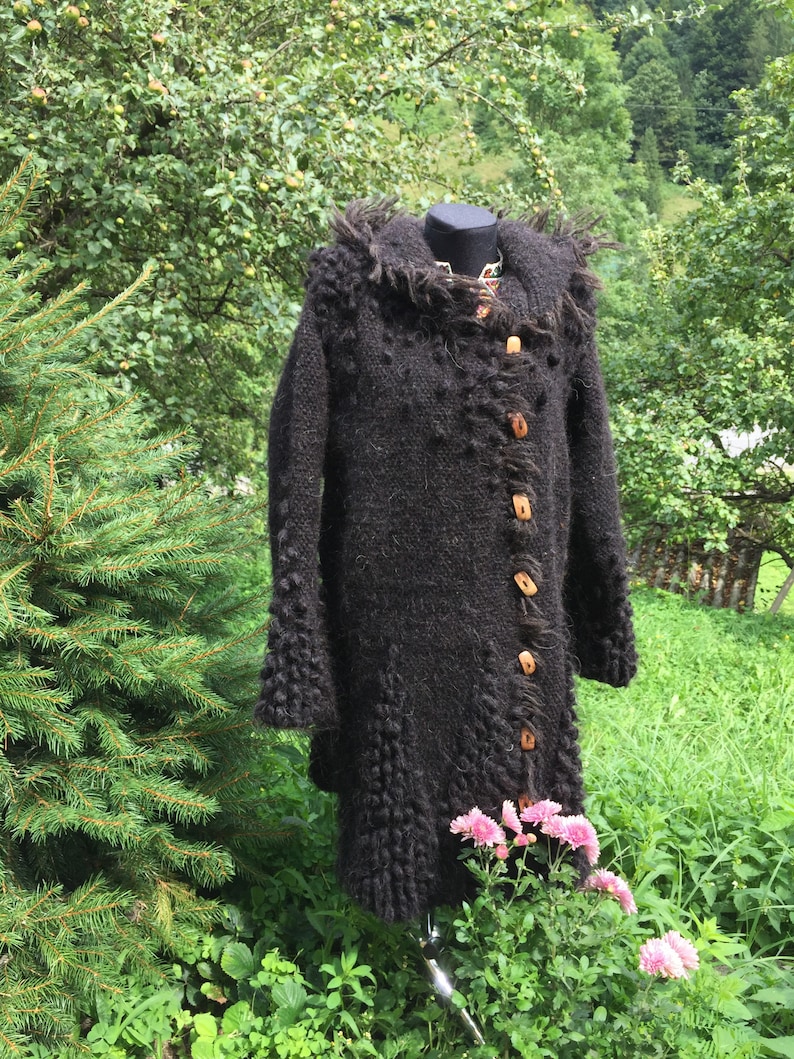White coat/winter coat/organic wool coat/womens coat/wool sweater/soft white jacket/Ukrainian crafts/woven coat/felted clothing image 10