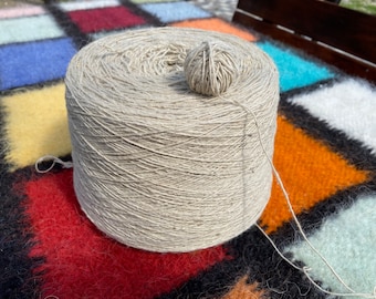 Ivoorwolgaren voor weven/natuurlijke schapenwol 100% draad/materiaal voor handgemaakt/100 gram garen - 164 meter/wit garen in aangepast gewicht