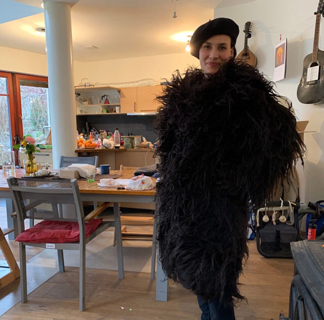 Handmade Black Sheep Fur Coat: Ethnic Carpathian Wool Coat - Etsy