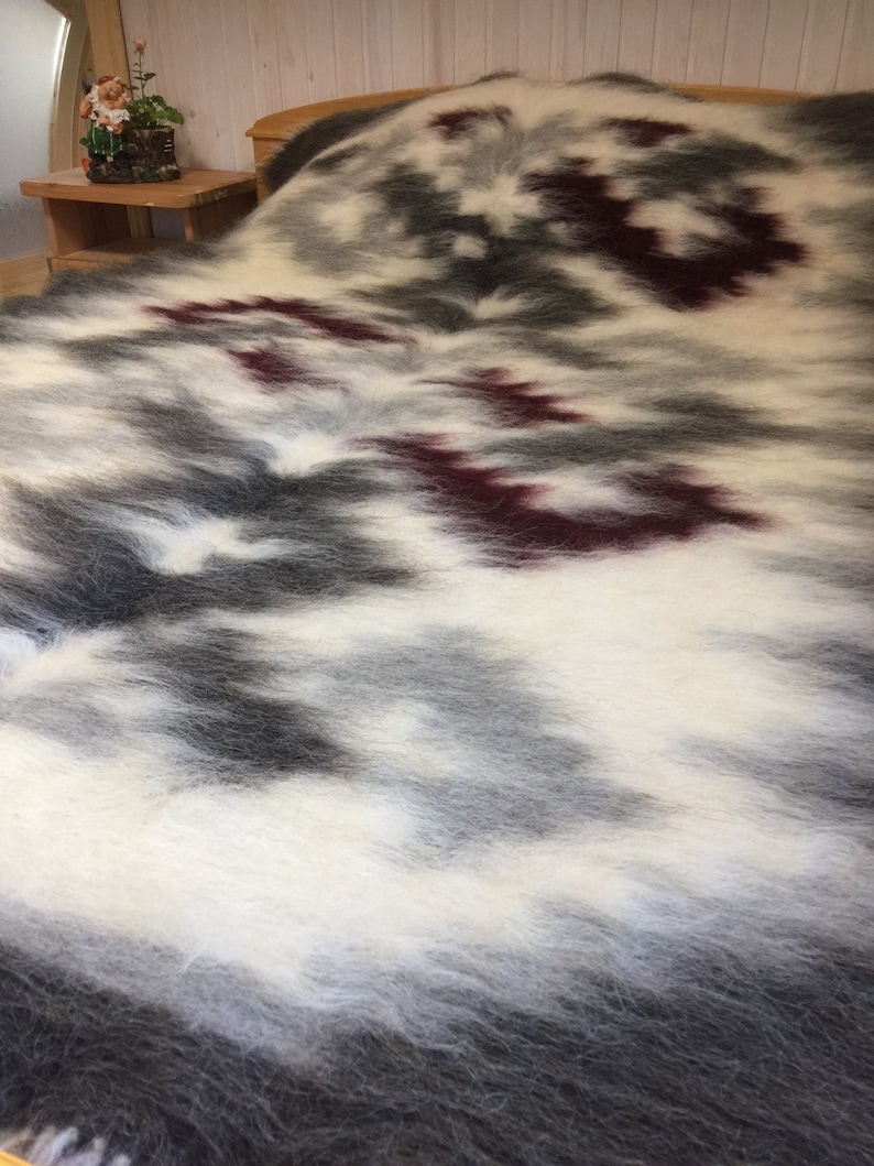 Warm wool blanket from Ukraine throw the blanket on the bed Etsy