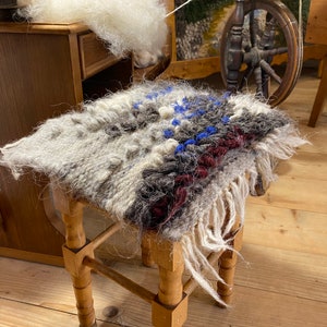 Made in Ukraine Woven natural rug/chair pads/chair slipcover/chair cushion/wool cushion/Texture cushion/custom cushion/Ukrainian Rug