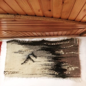 Felting woven rug-Wool blanket from Ukraine wool rug  Tapestry on the wall throws a mat on the floor Nature on the wall winter landscape