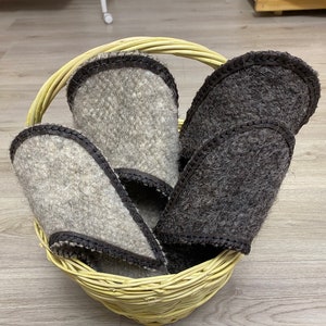 Natural woolen Room slippers/Handmade wool slippers/Every day warm slippers