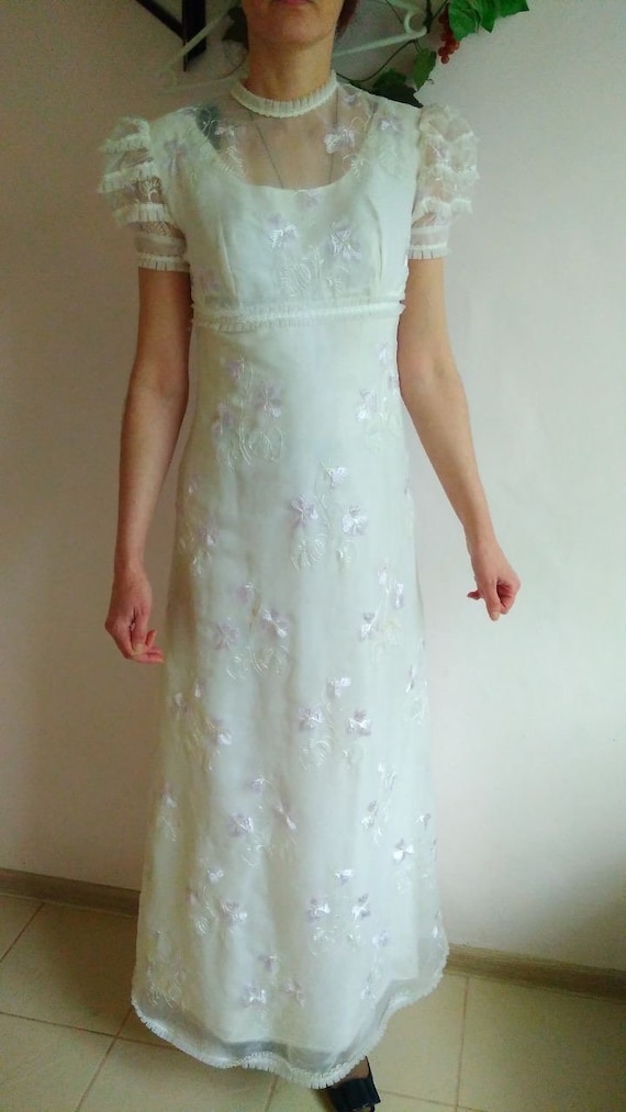 Vintage Wedding Dress Kleemeier Hof. 70’s. Size XS