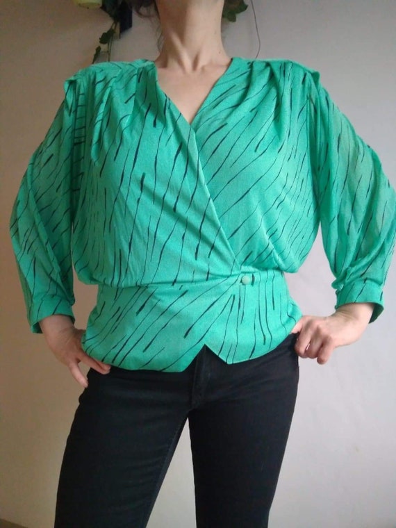 Rare Vintage Prince Carmino Blouse. Size L. - image 9