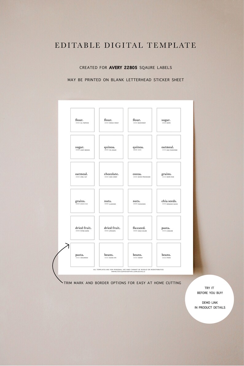 printable pantry labels editable labels editable pantry etsy